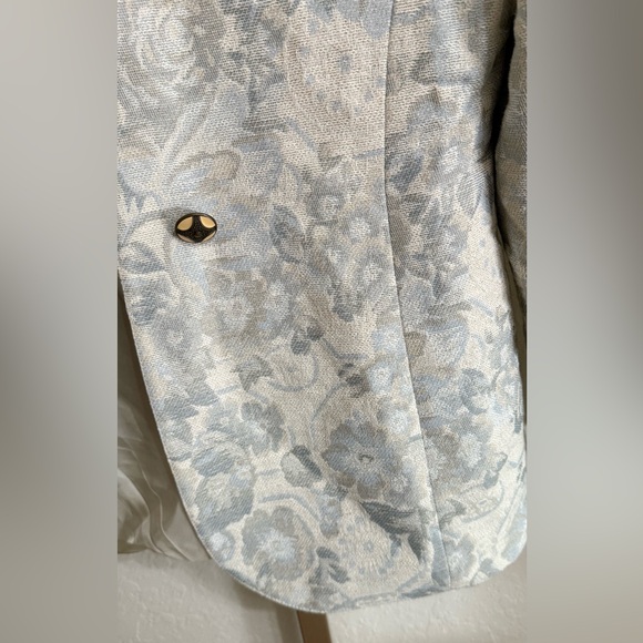 Emanuel Ungaro Parallèle Paris Floral Linen Blend Blazer (Size 8) Made in Italy - Picture 3 of 9